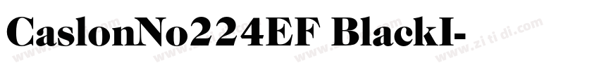 CaslonNo224EF BlackI字体转换